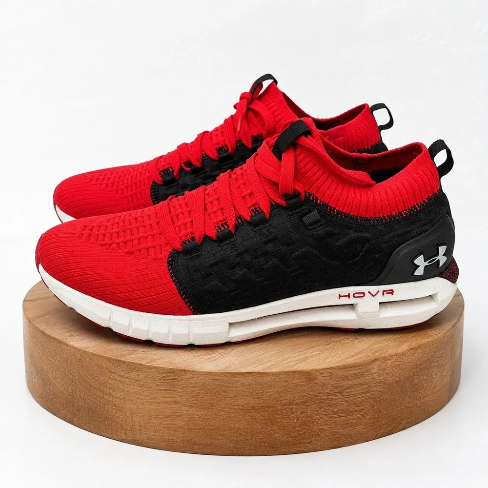 Under Armour HOVR Phantom Mens Red Black Running Shoes 3020384-603